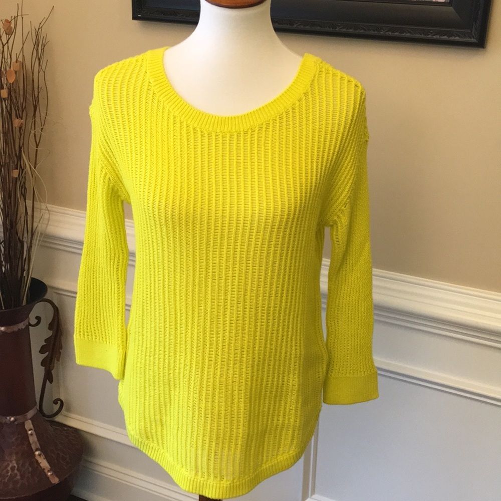 3 For $30 : Gap Open Knit Neon Sweater Sz S